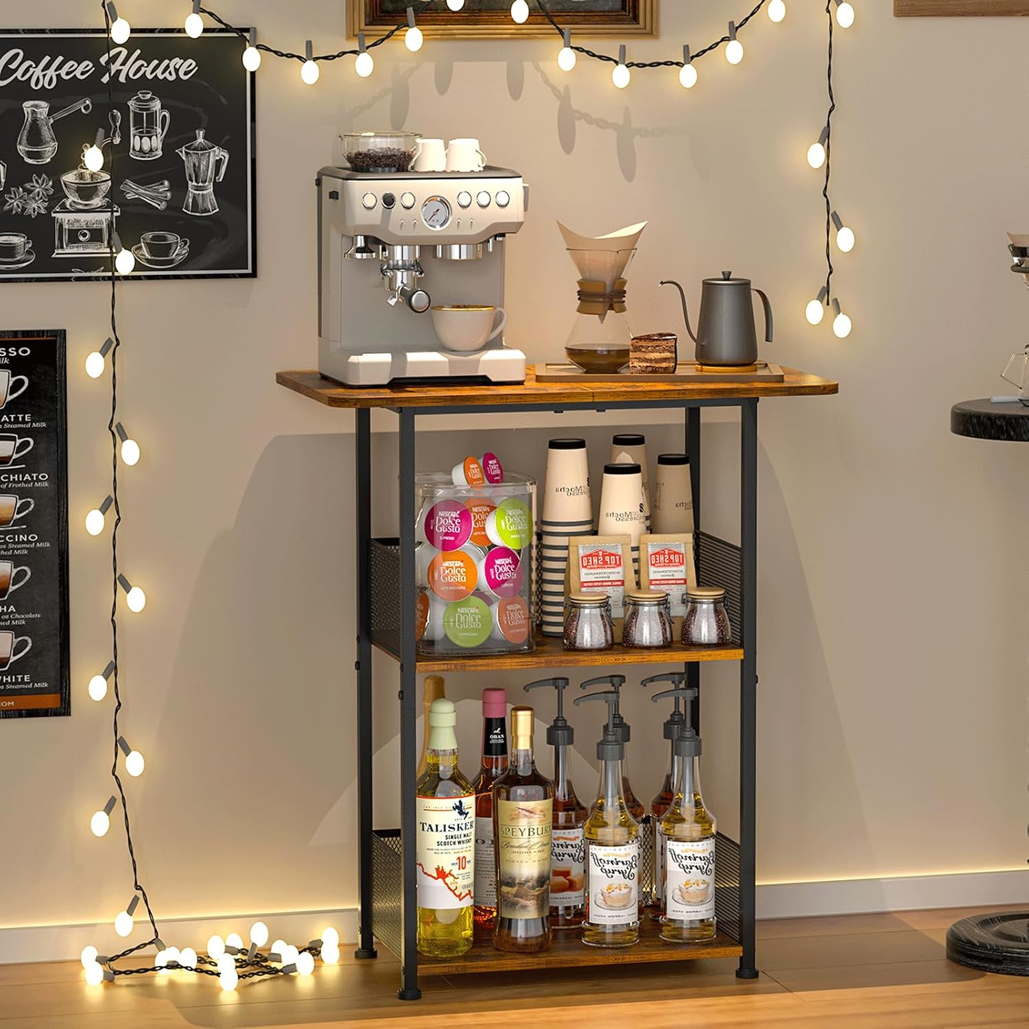 Mini Ayaklı Kahve Barı Rafı, 3 - Home Bar Setup incelemesi ve fiyatı
