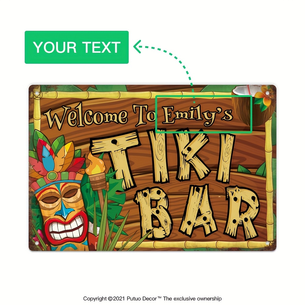 Özel Dekoratif Tiki Bar Tabela - Home Bar Signs incelemesi ve fiyatı