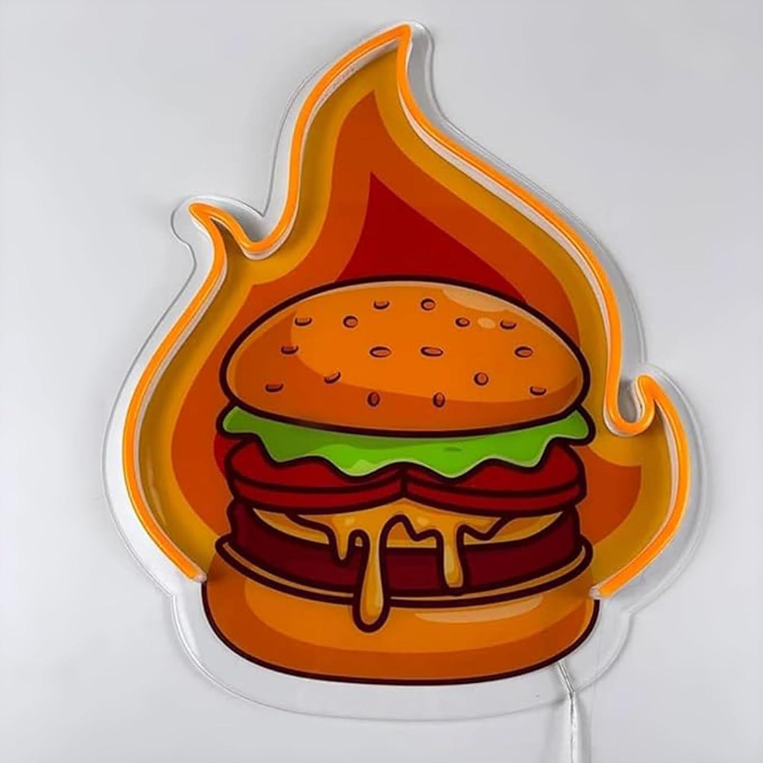 Burger Neon Tabela LED Hamburg - Home Bar Signs incelemesi ve fiyatı