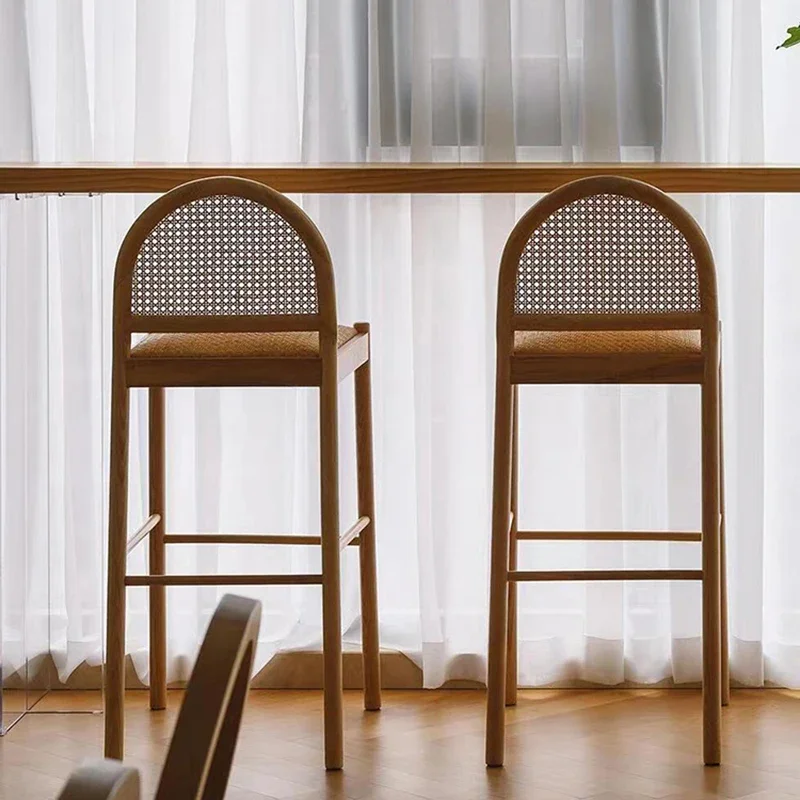 Masif Ahşap Rattan Mutfak Bar  - Home Bar Stools incelemesi ve fiyatı